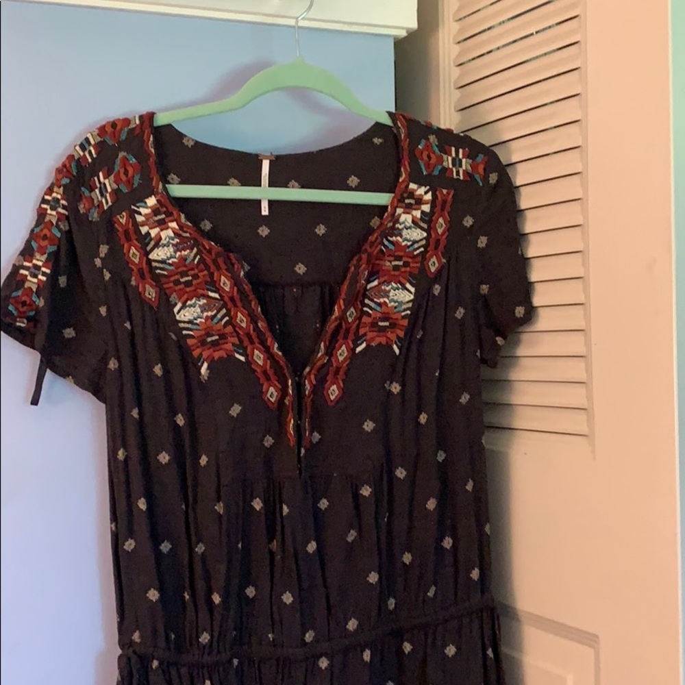 Free People Embroidered Romper